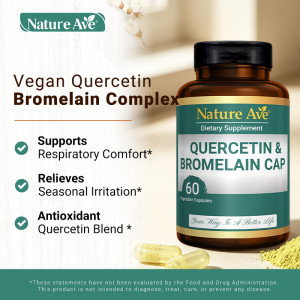 Quercetin 500mg + Bromelain 100mg 60 Caps